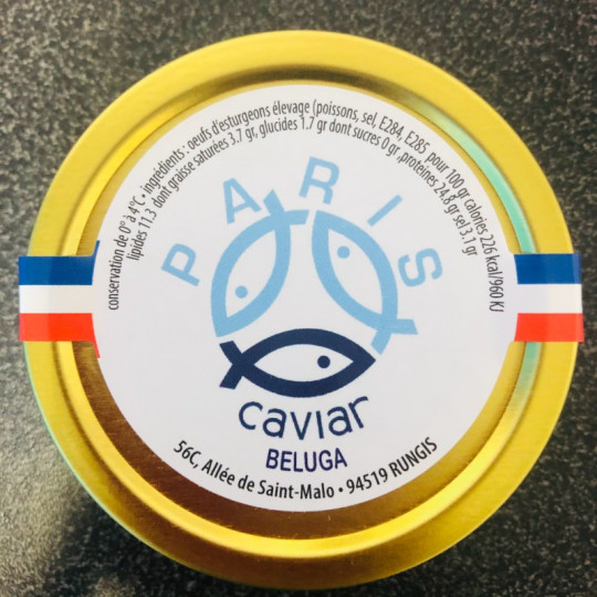 Livraison à domicile de Caviar élevage Beluga à Paris et dans toute la France.