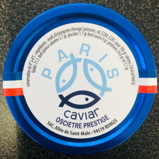Livraison à domicile de caviar osciètre prestige à Paris et dans toute la France Métropolitaine.