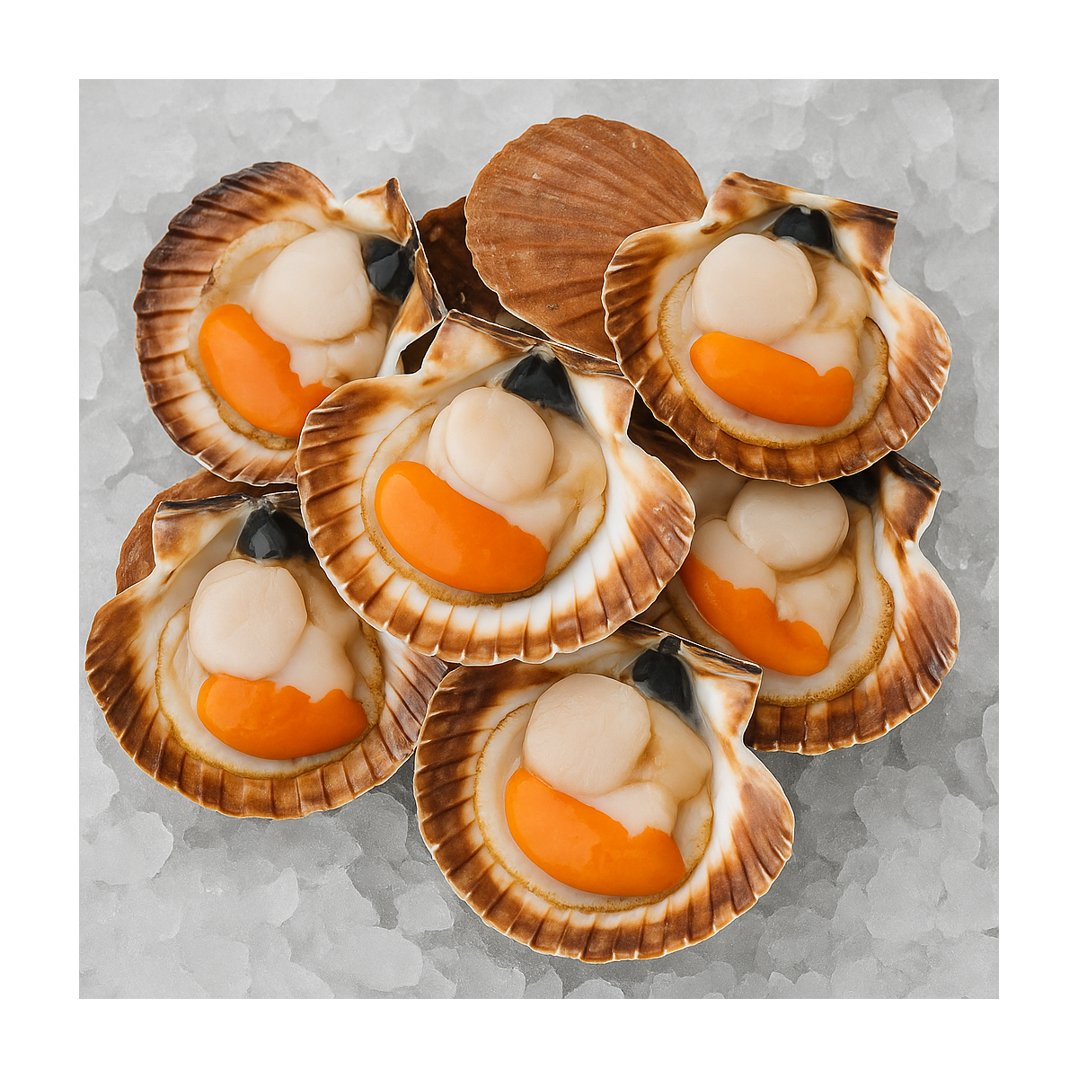 Livraison de Coquilles Saint-Jacques de Dieppe avec corail Label rouge à Paris et en ile-de-France.